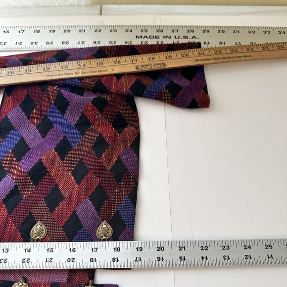 Vintage Positive Attitude Womens Geometric Cardigan Sweater Large 1980s Career - Picture 6 of 10